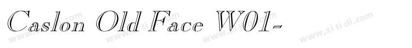 Caslon Old Face W01字体转换